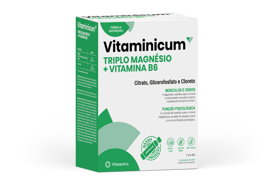 VITAMINICUM TRIPLO MAGNÉSIO + VITAMINA B6 | 15 ampolas